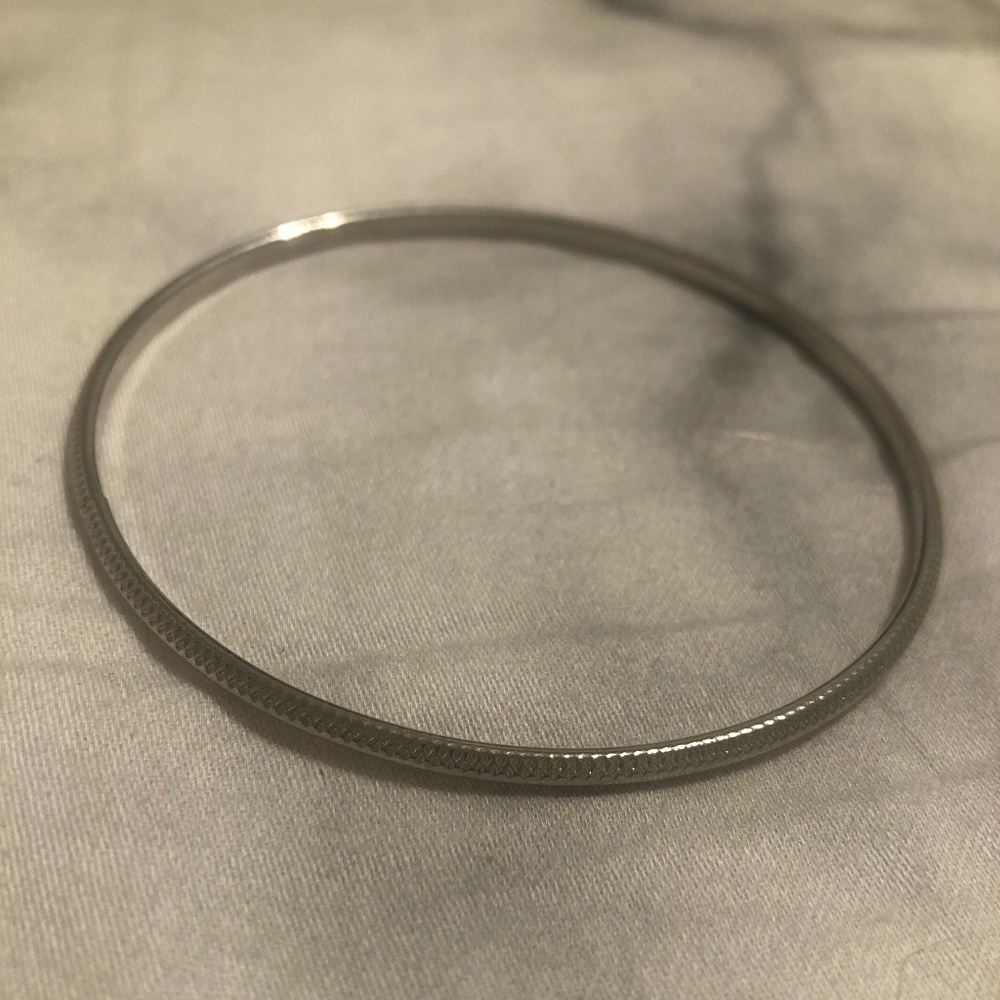 Two Simple Silver Bangles/Bracelets - image 2